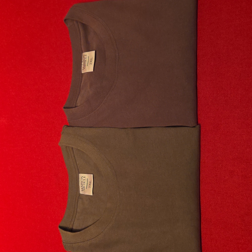 Lot os 2 Mens 2XL Short Sleeve Shirts by Maison Article